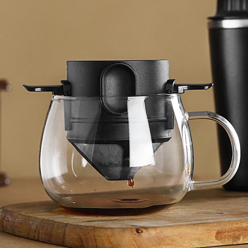 304 acier inoxydable Portable filtre à café goutte à goutte café porte-thé tasse réutilisable café g