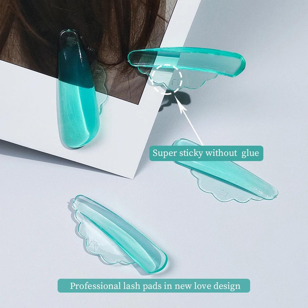 Libeauty nouveau 4 paires de colle gratuite Silicone cils Perm tige bouclier cils ascenseur Pad leva