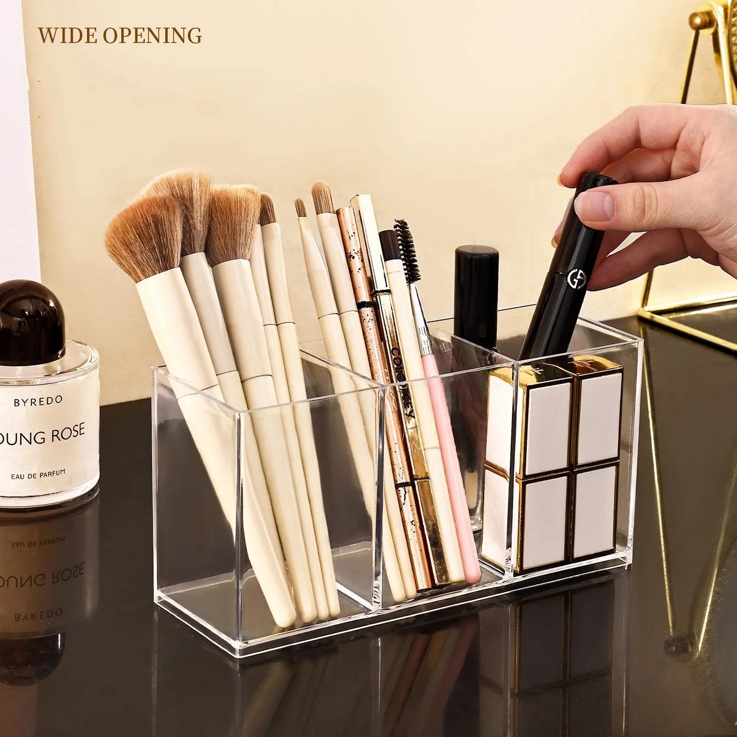 Rouge à lèvres Transparent maquillage cosmétique acrylique pinceau de maquillage outil boîte de rang