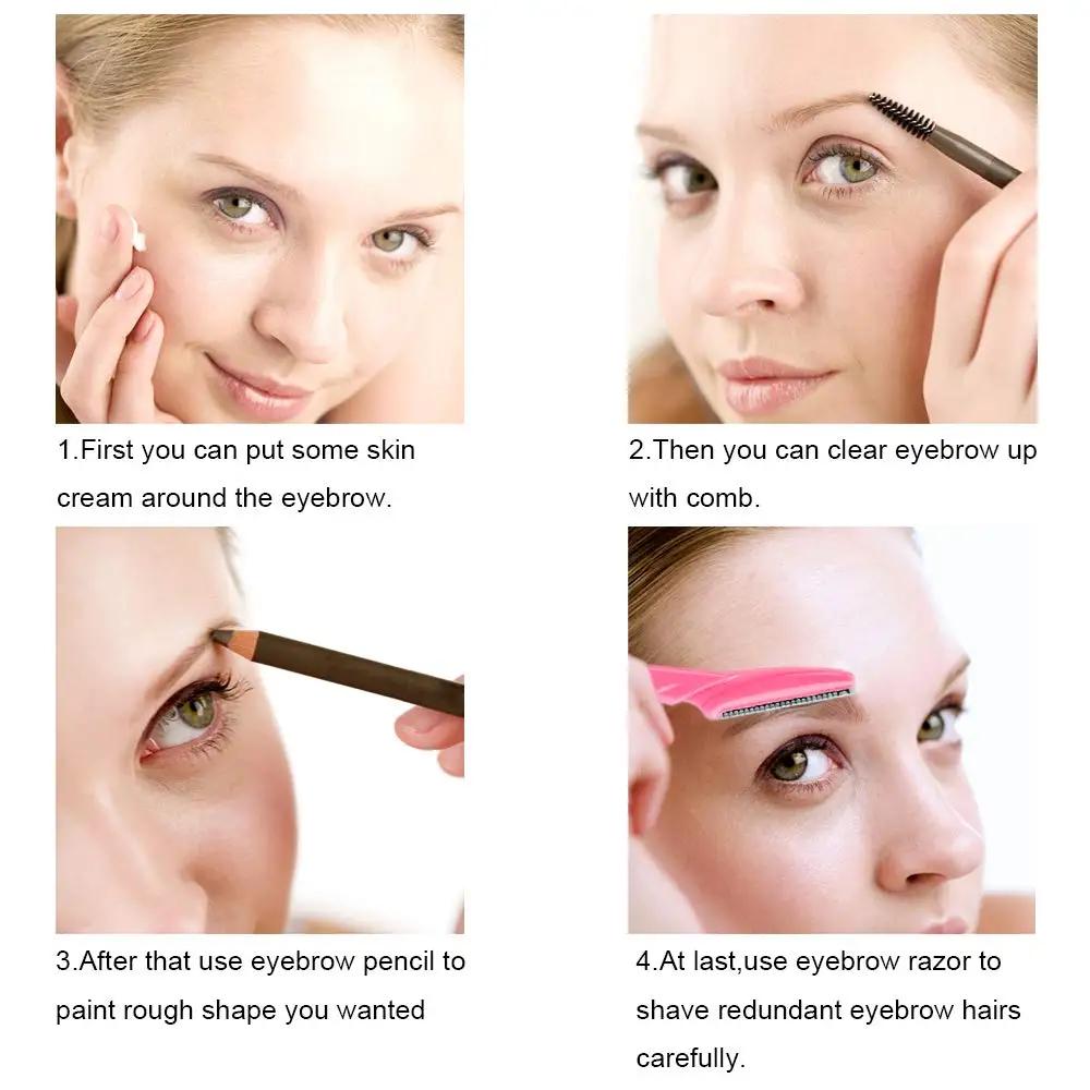 Ensemble de rasoir à sourcils polyvalent pour femmes et hommes, outil facile à utiliser, lames de ra