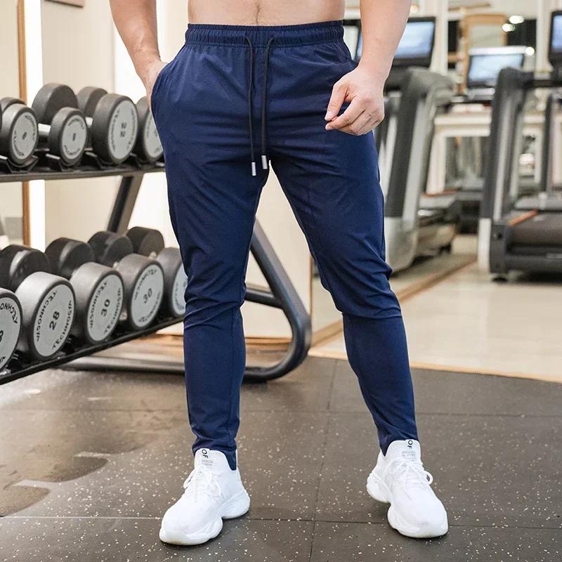 Ice inj- Pantalon de survêtement ultra-fin pour homme, pantalon de sport rafraîchissant, coupe sèche
