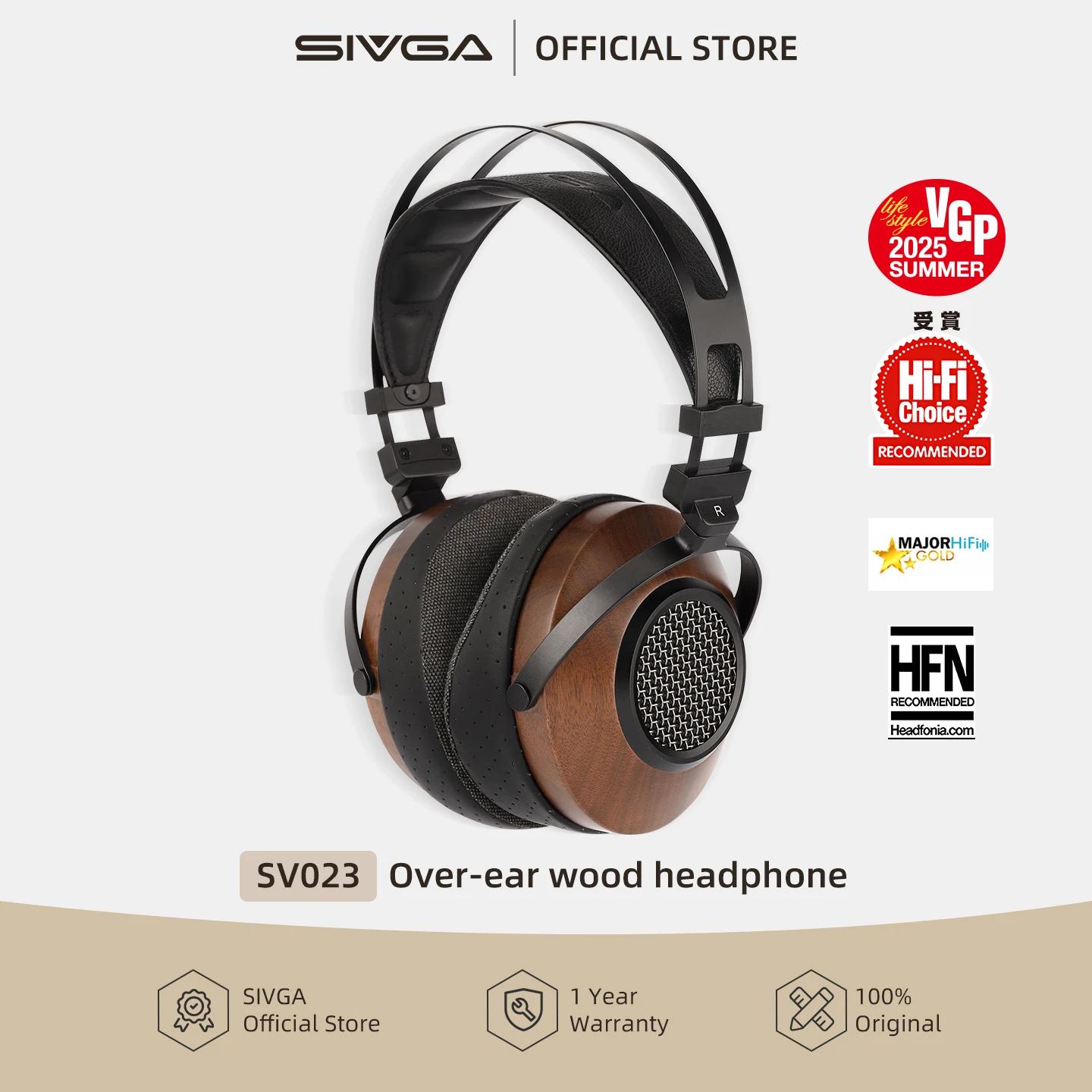 Casque audio SIVGA SV023 Hi-Fi circum-auriculaire ouvert en bois de noyer avec transducteur dynamiqu