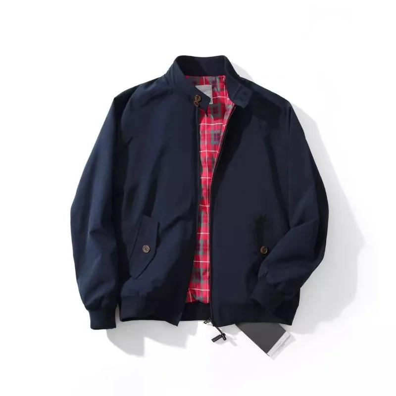 Manteau Homme Printemps-Automne Style Américain Rétro, Col Montant Fin, Manches Longues, Veste Simpl