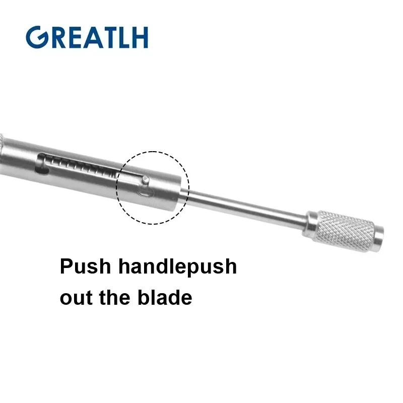 Stylo d'implantation de greffe de cheveux, lame en saphir, outil de plantation de cheveux, sourcils,