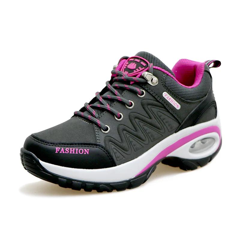 Baskets plateforme femme sport randonnée - Chaussures mode antidérapantes running décontractées outdoor