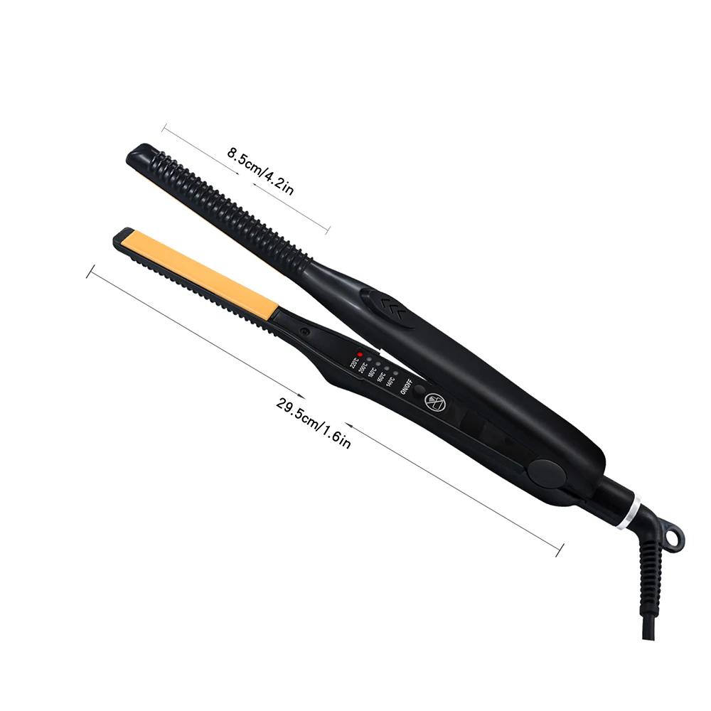 Lisseur et boucleur 2-en-1, petit fer plat en céramique, outil de coiffage pour cheveux courts, pour