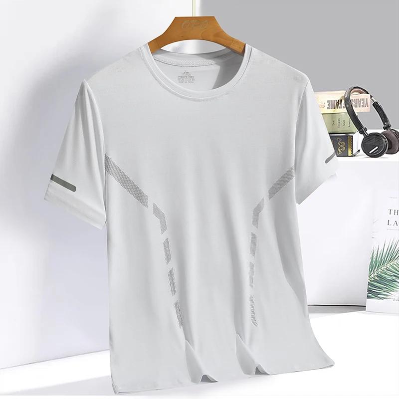 T-shirt running homme respirant été - Top gym fitness manches courtes mince M-5XL