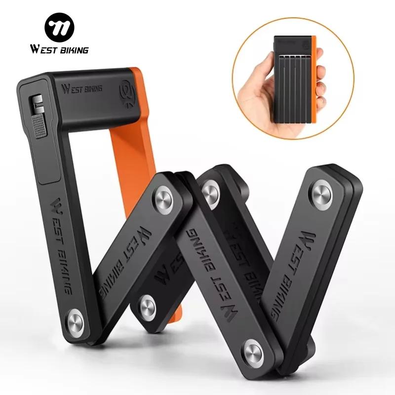 WEST BIKING – serrure de vélo pliable, sécurité routière, antivol, pour vtt, cyclisme, Scooter, chaî