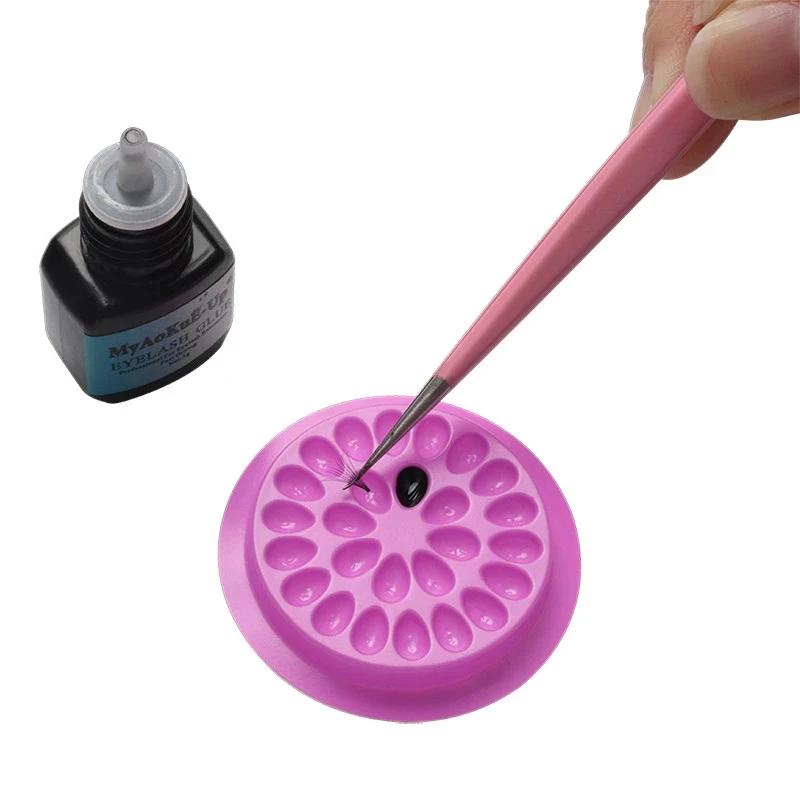 Support de support de colle à cils, fournitures d'extension de cils, palette arina, joint en plastiq