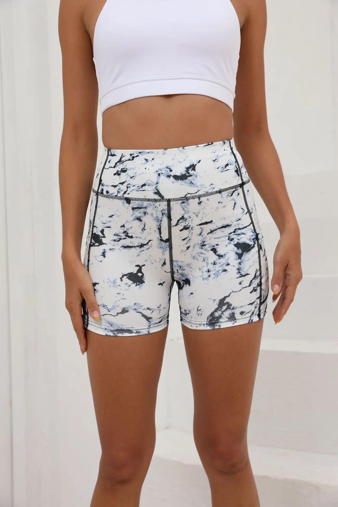 Short de yoga pour course à pied pour femme, pantalon de fitness avec poche pour rehausser les hanch