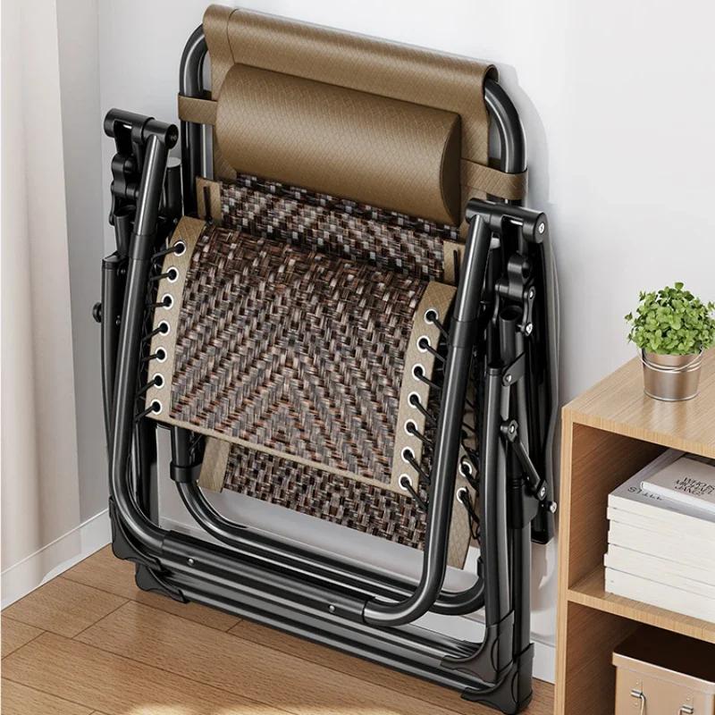 Fauteuil inclinable à dossier réglable pliant relaxant, mobilier en rotin de refroidissement, chaise