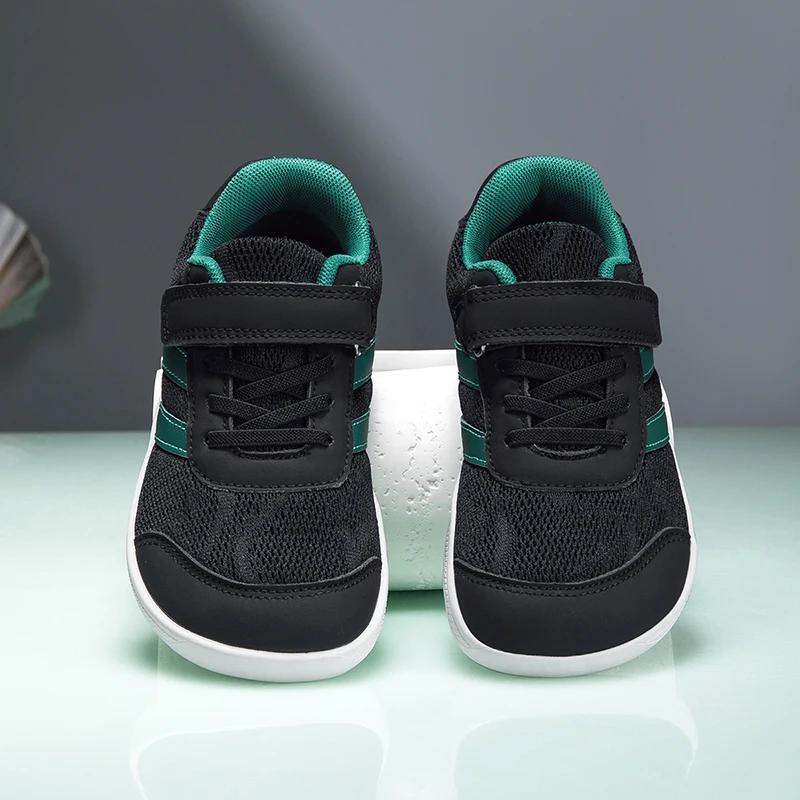 Nouvelles baskets pour garçons et filles, chaussures larges pour enfants, chaussures pieds nus natur