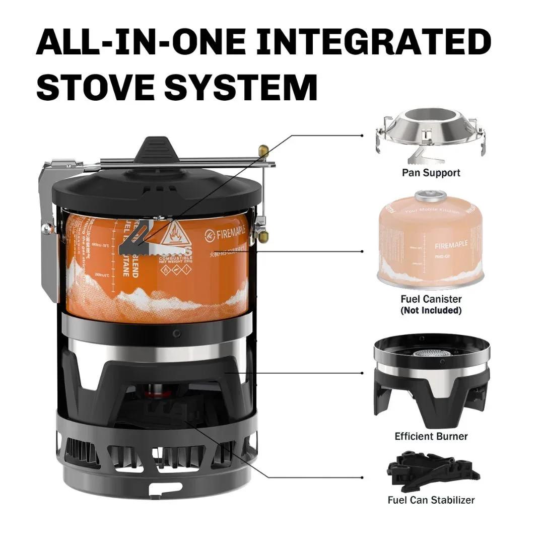 Fire-Maple FMS-X2 PRO Système de cuisson Brûleur à gaz avec Piezo VILLE Camping tout-en-un Cuisinièr