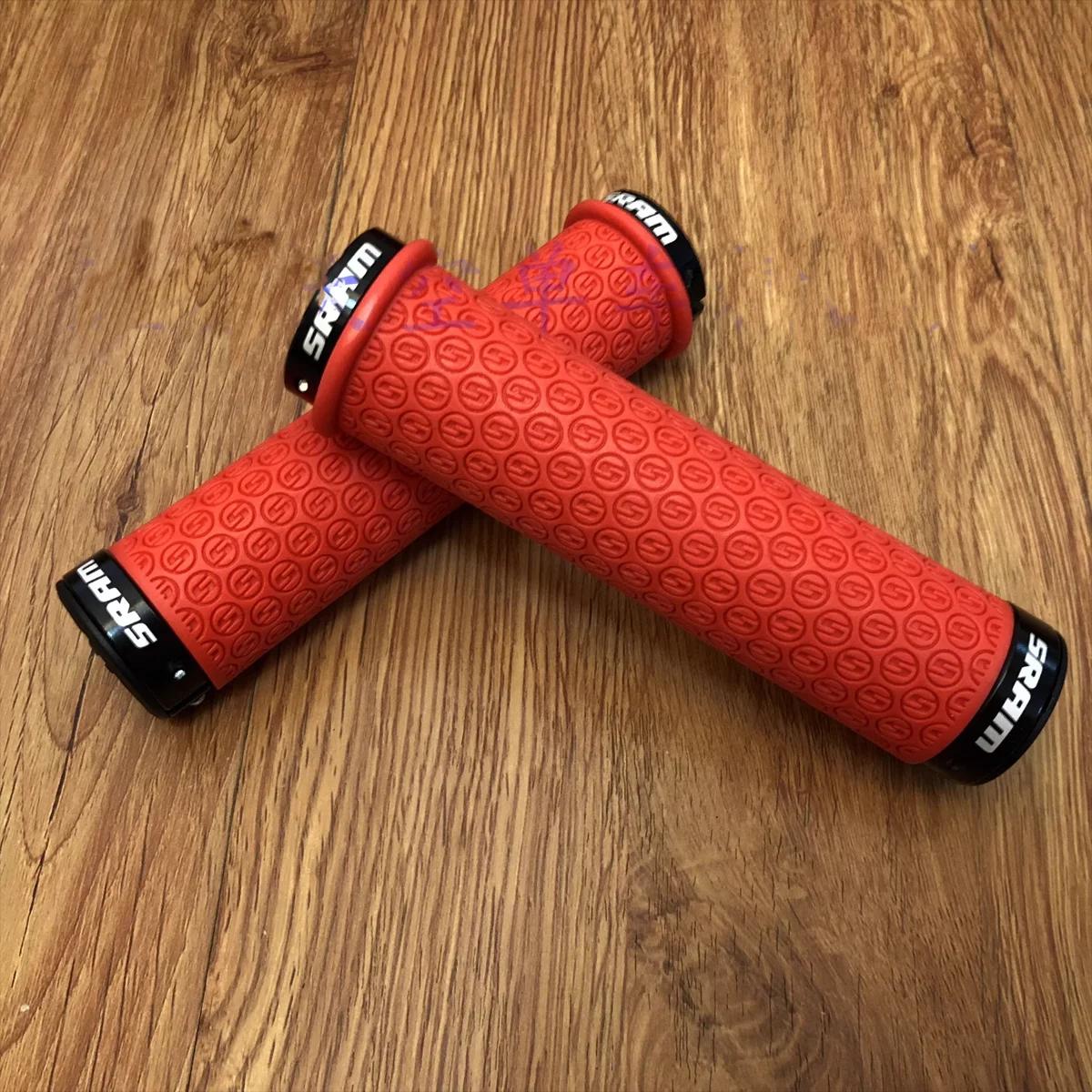 SRAM-Poignées de verrouillage en silicone DH avec double pinces et bouchons d'extrémité, double verr