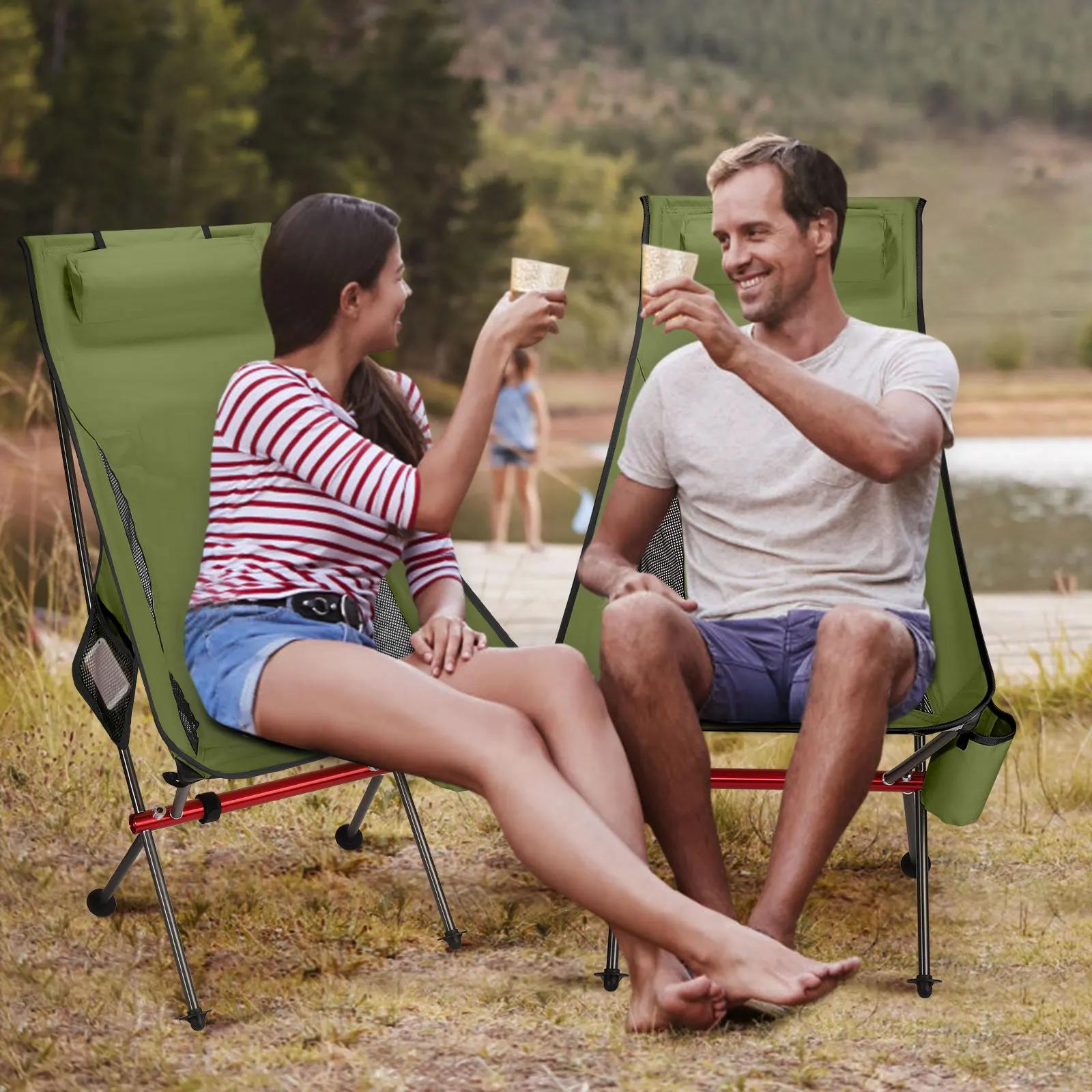Chaise pliante ultralégère pour Camping, voyage, pêche, barbecue, randonnée, forte charge 150kg, pla