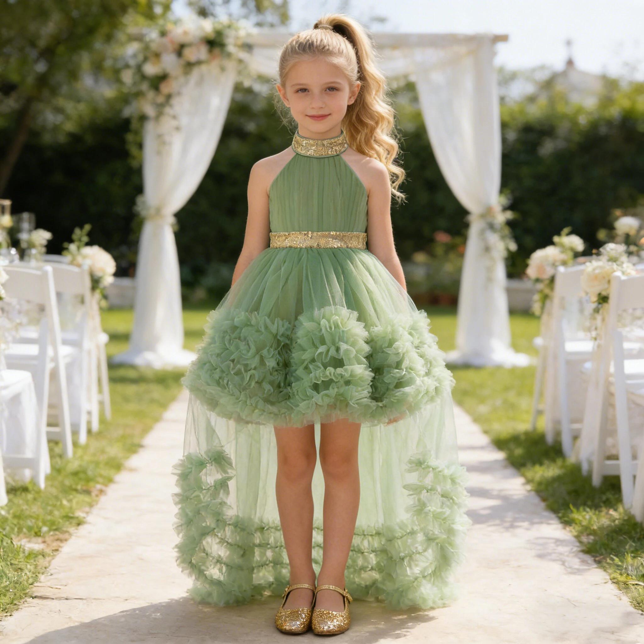 Robe de soirée élégante pour filles de 4 à 8 ans, à paillettes, pour mariage, anniversaire, princess