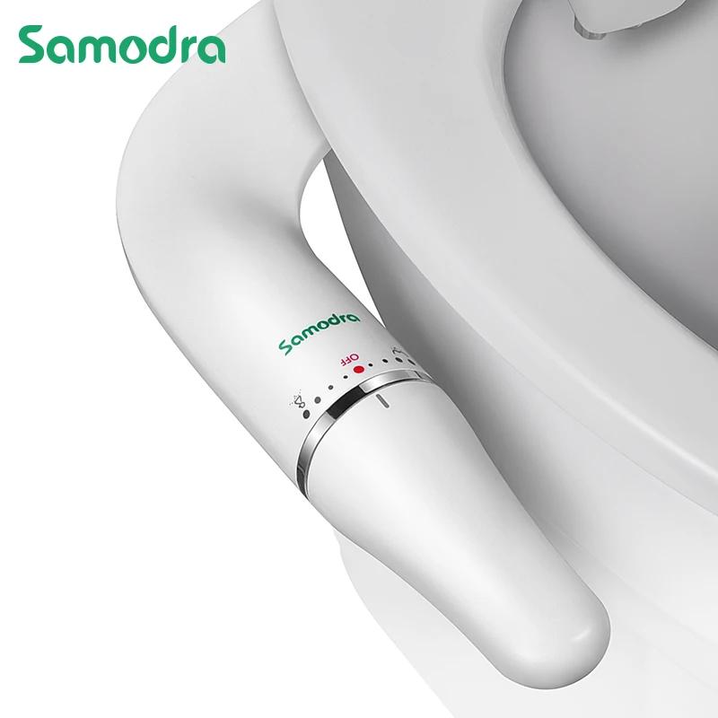 SAMODRA Bidet de toilette Ultra-mince, fixation de siège de toilette avec entrée en laiton, pression
