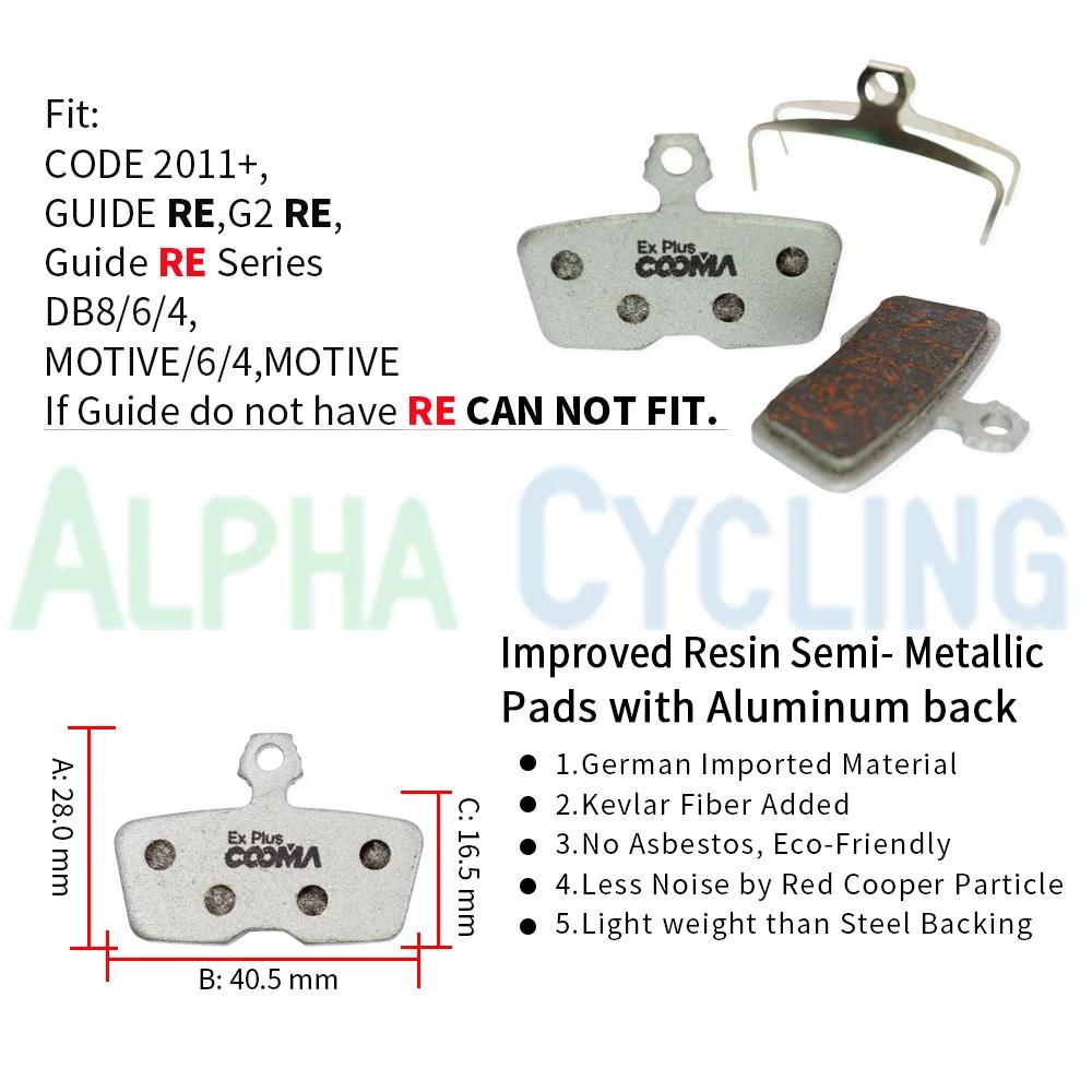 4 paires de plaquettes de frein de vélo pour SRAM Motive, DB8, Code, CODE R (2011 à aujourd'hui), DB