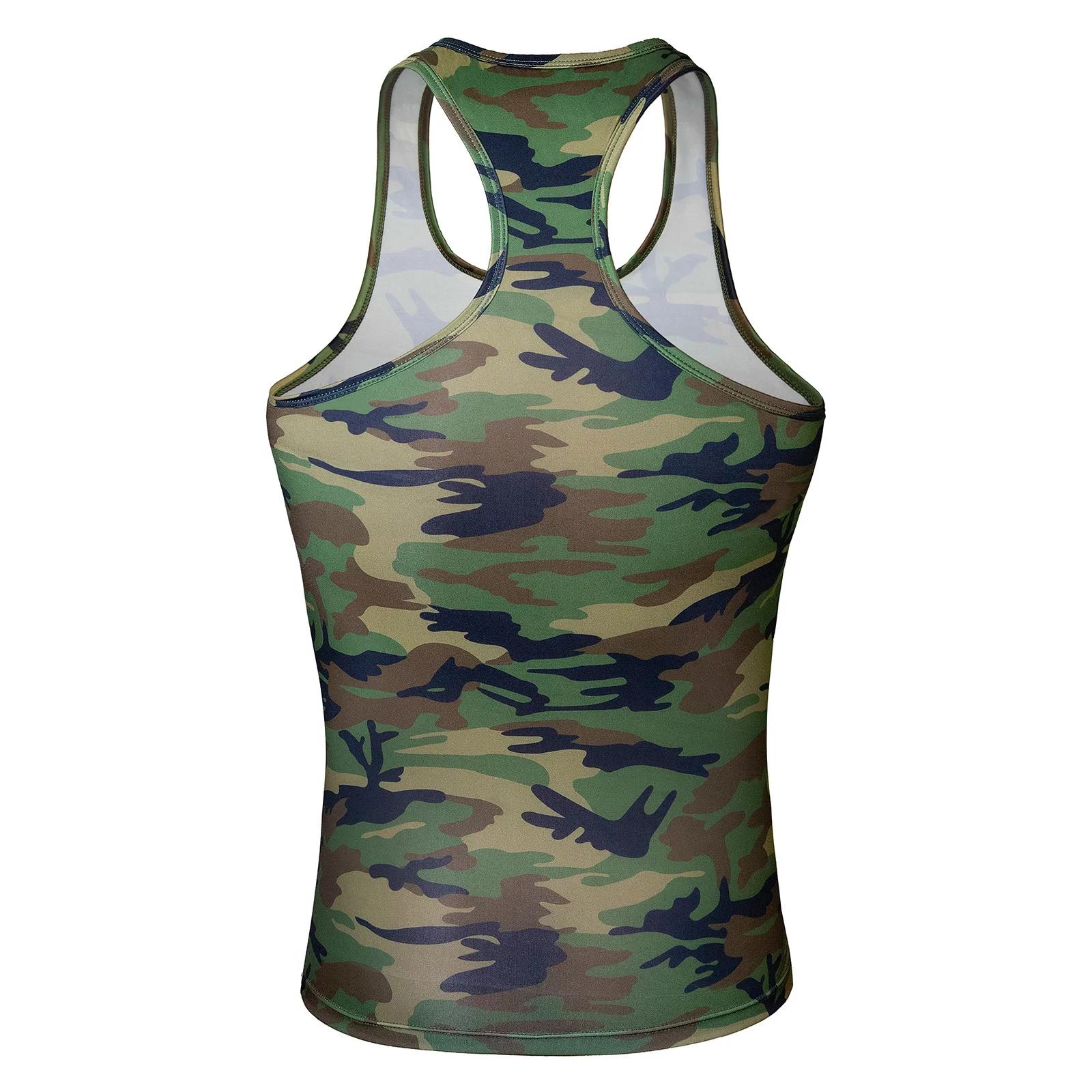 Débardeur Homme Camouflage Séchage Rapide pour Fitness et Musculation – Gilet Élastique Sans Manches