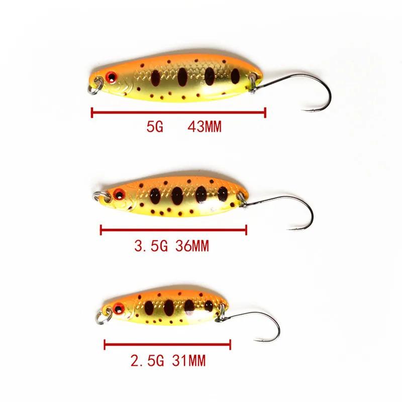 1/3/5 pièces cuillère appât 2g 3.5g 5g leurres de pêche Pesca appât dur ruisseau de rivière bar d'ea