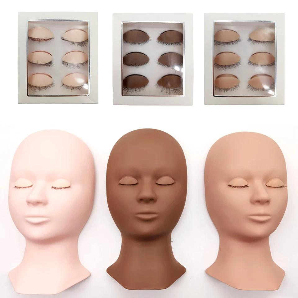 Tête de Mannequin pour cils, prix de gros, ensemble de formation pour débutants, cosmétiques, fourni