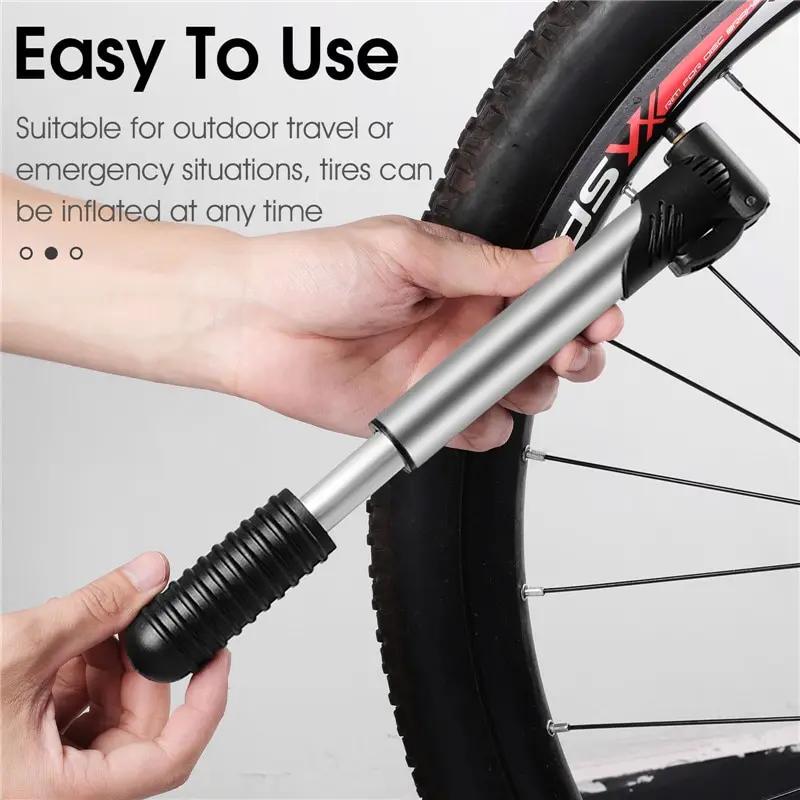 WEST BIKING – Mini pompe à vélo Portable, pompe à Air manuelle, gonfleur de pneus à bille, Valve Sch