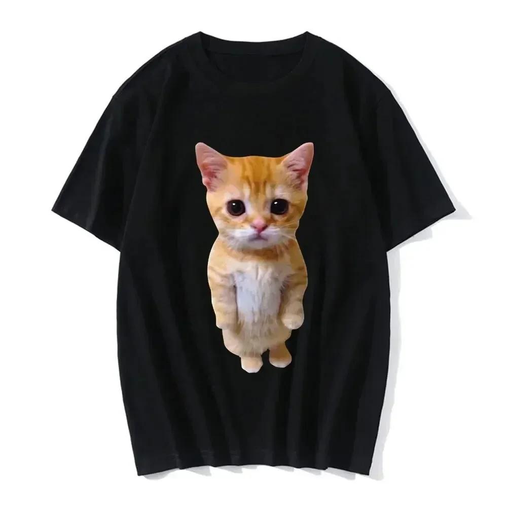 Chat drôle impression 3D femmes décontracté surdimensionné T-Shirt femmes hommes Harajuku t-shirts f