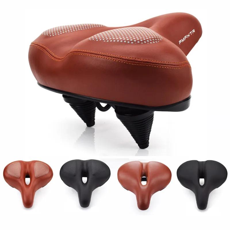 Selle vélo souple éponge épaisse - Coussin siège silicone longue distance - Absorption chocs à ressort confort route