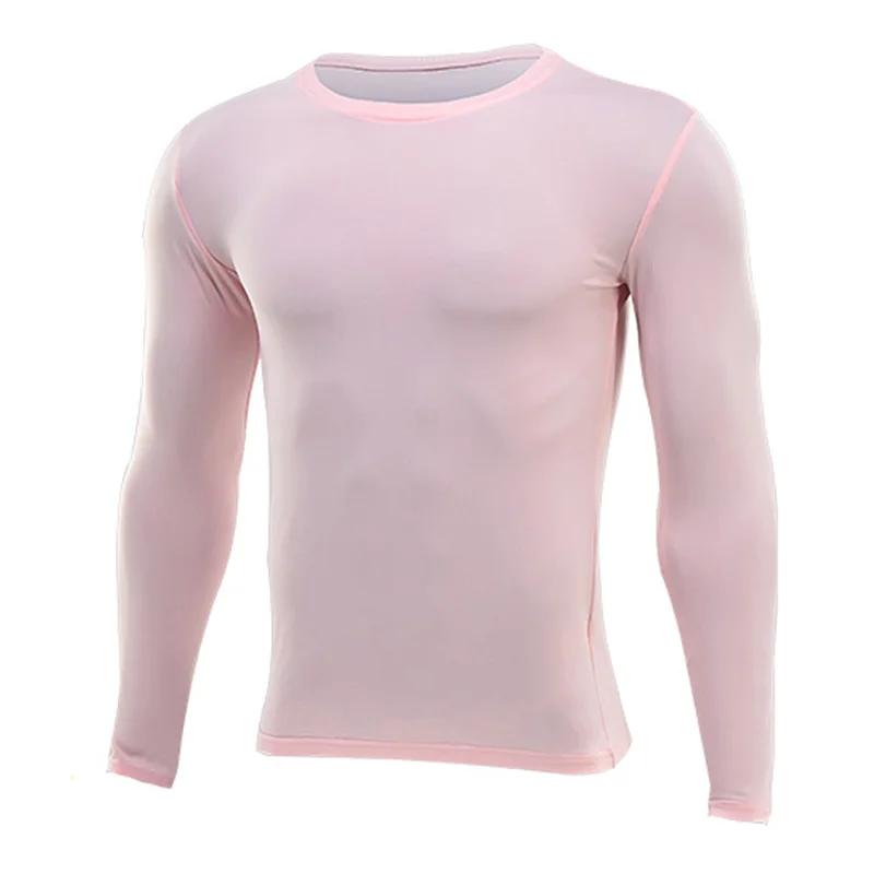 Hommes femmes enfants enfants garçon fille Compression course longue Base t-shirt Fitness Sport bask