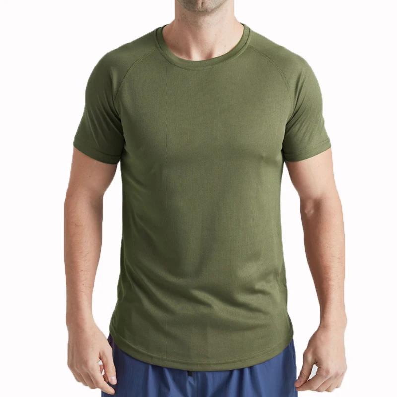 Chemise manches courtes homme 2025 séchage rapide - Sweat fitness course hydratant col rond - Entraînement sport