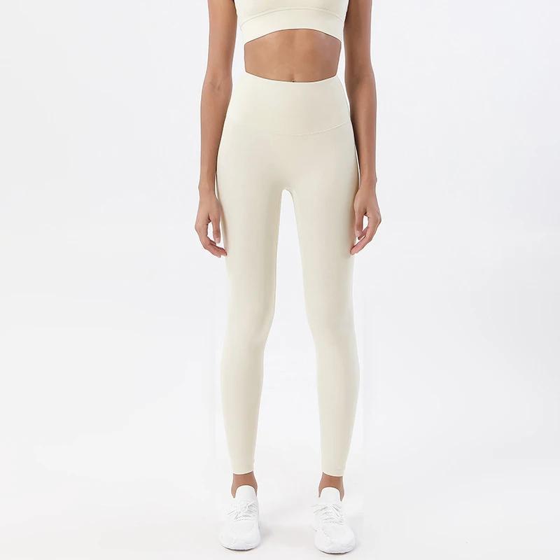 SOISOU-Legging en nylon pour femme, pantalon de yoga sexy, taille haute, moulant, élastique, doux, r