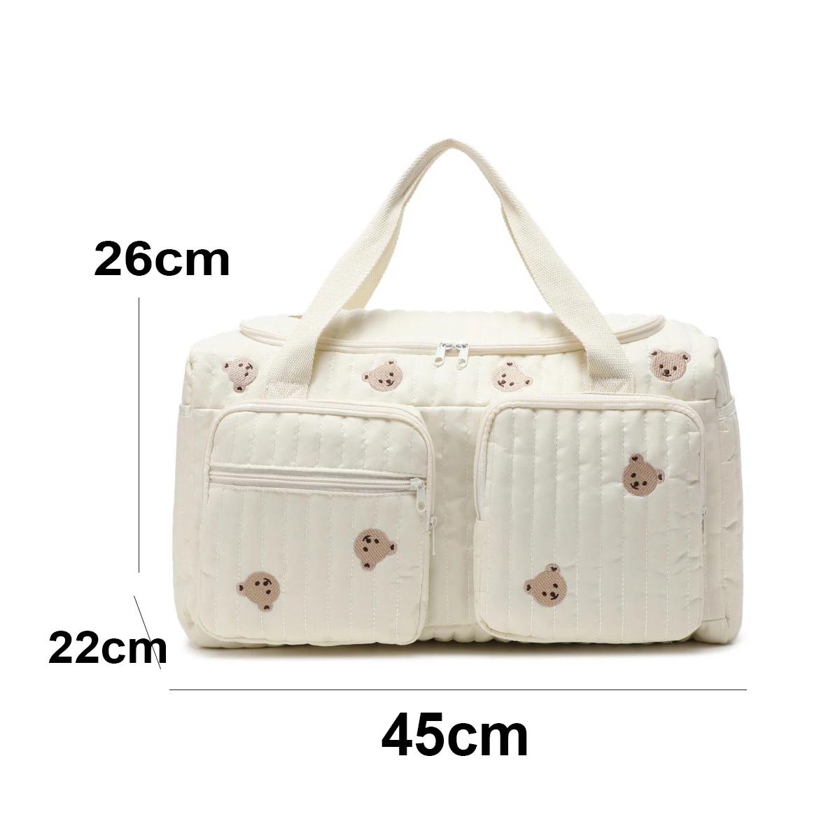 Sac à langer grande capacité pour femme, sac à bandoulière en coton pour bébé, sac de maternité pour