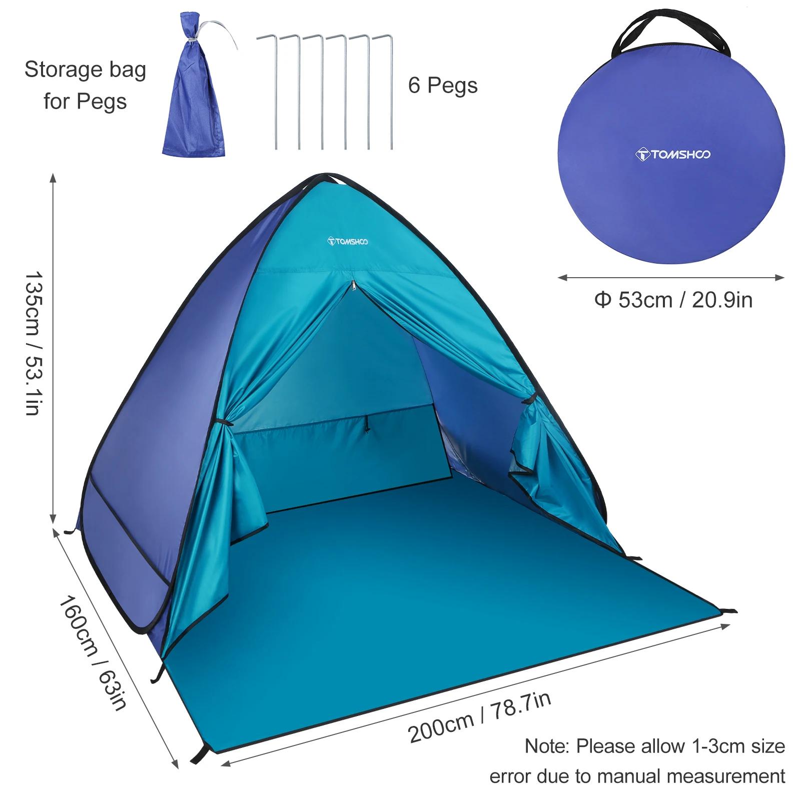 TOMSBathroom-Tente de camping en plein air O Pop Up, tente de plage, ombre de plage extérieure légèr