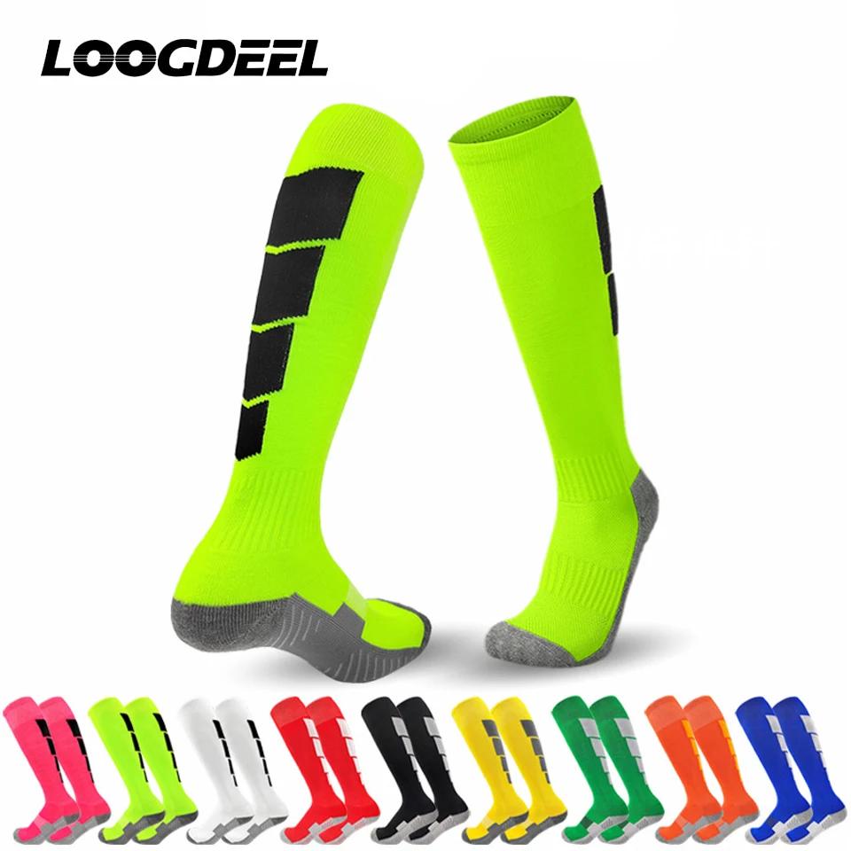 Loogdeel-Chaussettes de football coordonnantes pour enfants, Chaussettes hautes pour enfants, Chauss