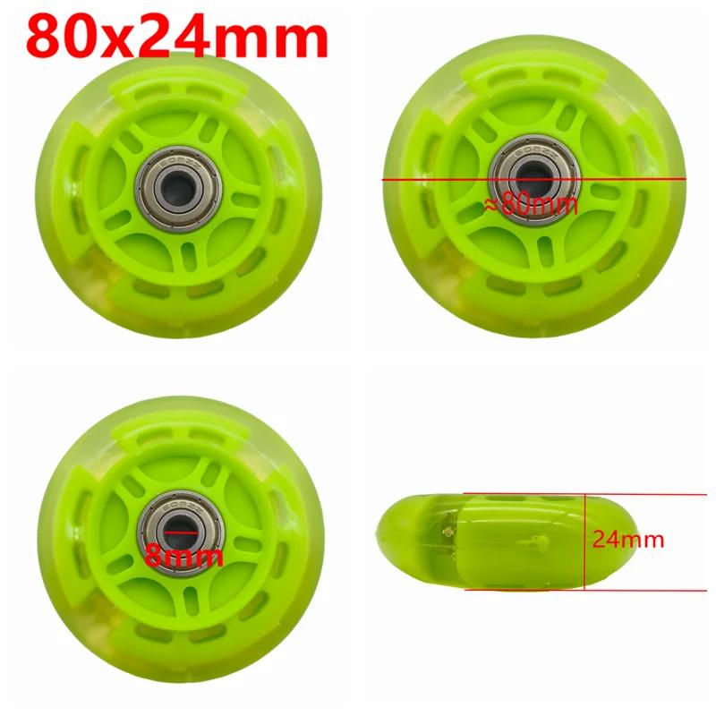 Roue de Scooter clignotante 120x30mm 120mm, roulements épais pour viande, haute qualité