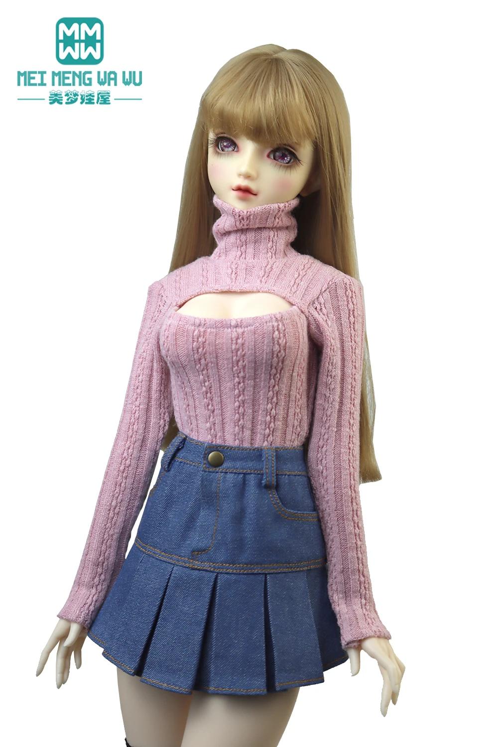Vêtements pour poupée, pull ouvert à col haut, adapté à 58-60cm, 1/3 BJD DD SD DDL, poupée articulée