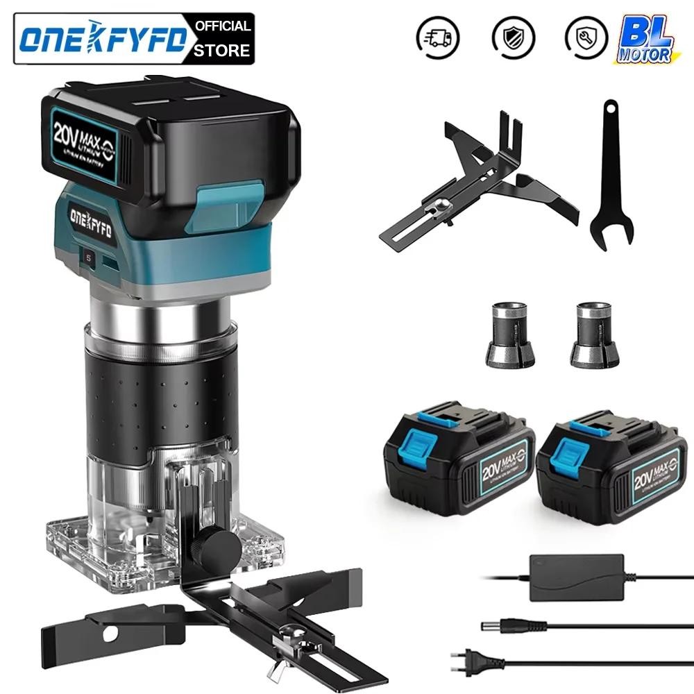 Makita-Tondeuse à main électrique sans balais à 5 vitesses, toupie à bois sans fil, travail de calcu