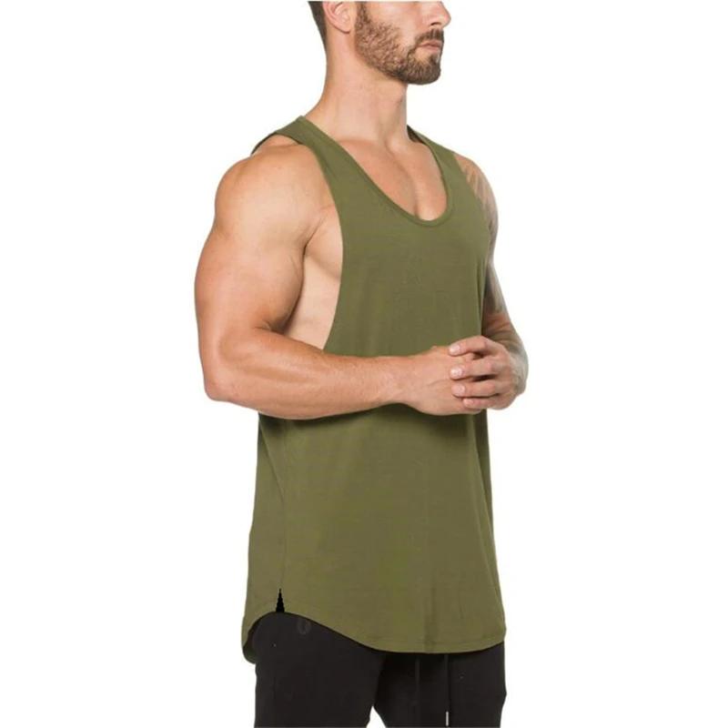 Débardeur musculaire homme coton respirant - T-shirt sans manches sport musculation course fitness
