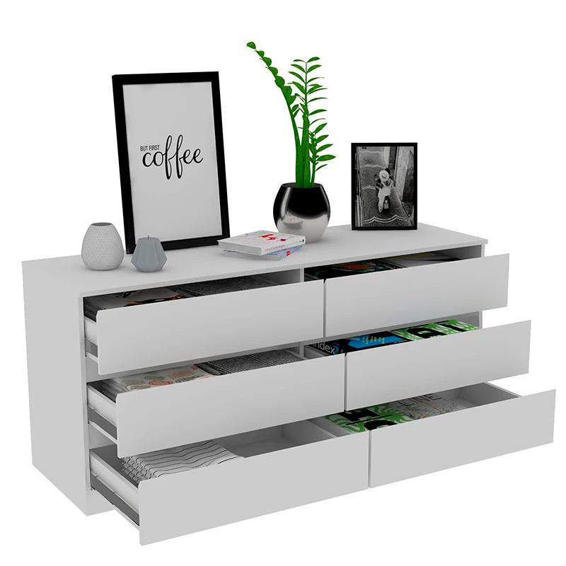 Asteria 6 MELDouble Commode, Métal Foy-Blanc