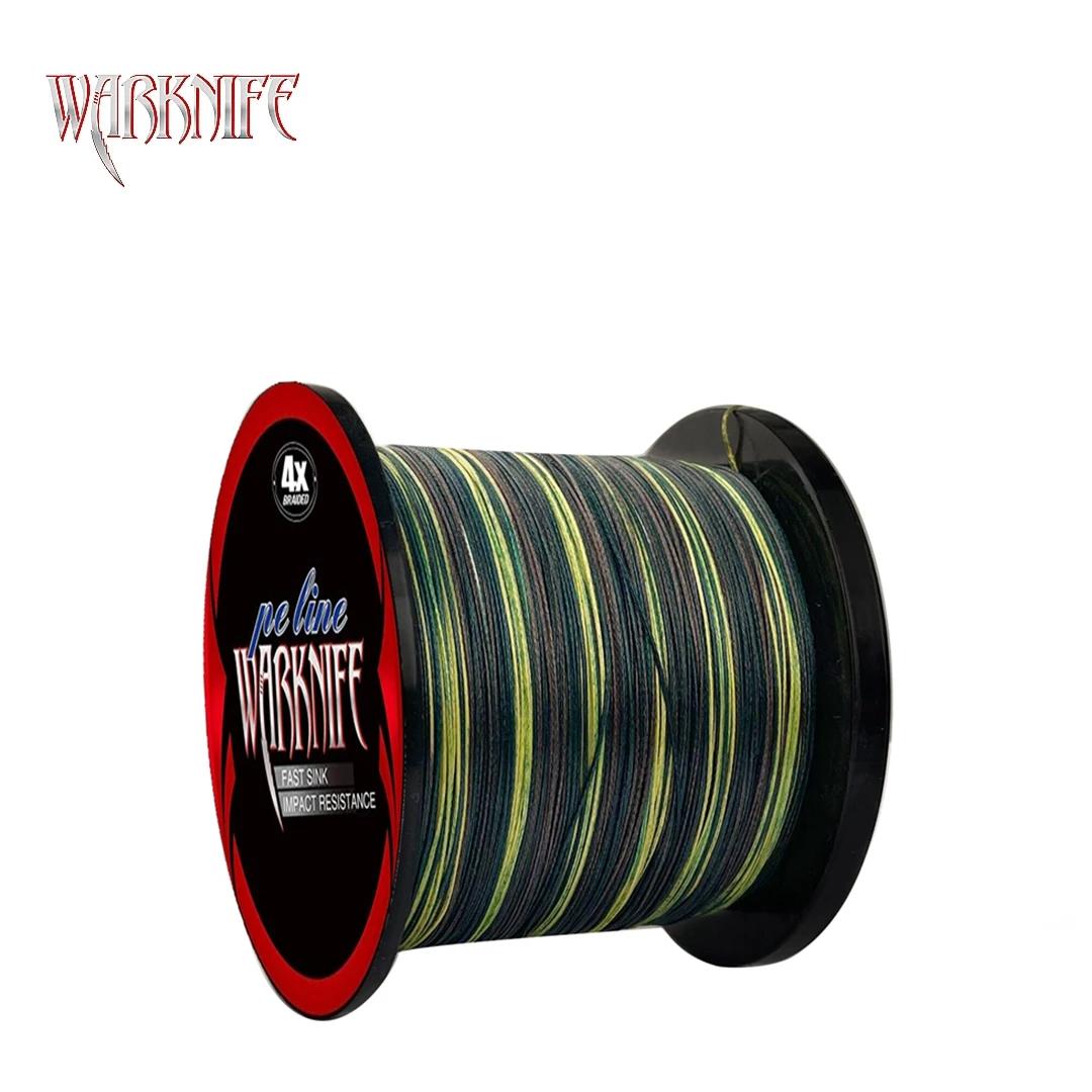 Warknife-Ligne de pêche tressée en fibre PE super puissante, 8 brins, 4 brins, 3000m, 6-300lb, camou