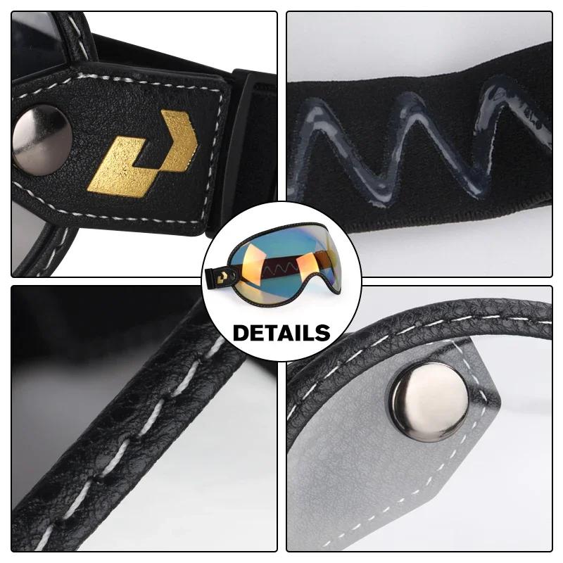 SOMAN – demi-casque de moto, rétro, visage ouvert, Vintage, bouclier à bulles, visière, lentille, lu