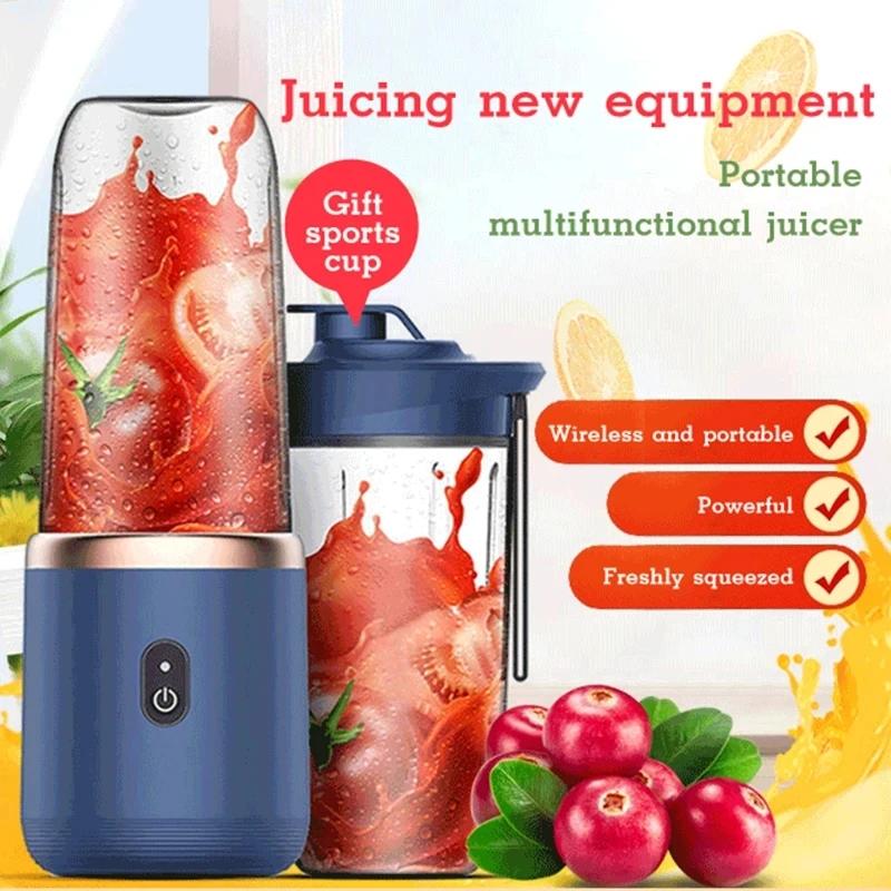 Mélangeurs de jus de fruits portables, Mini bouteille électrique personnelle d'été, USB, 6 lames, pr