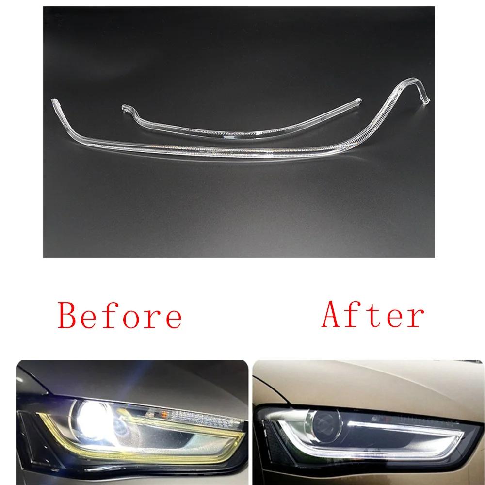 Pour Audi A4L A4 b8 PA 2013-2015 voiture DRL phare lumière plaque de guidage diurne lumière Tube bar