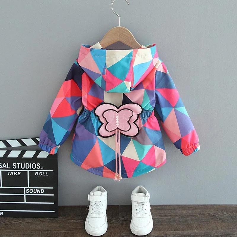 Nouveau lapin filles veste printemps automne à capuche fermeture éclair bébé coupe-vent manteau cade