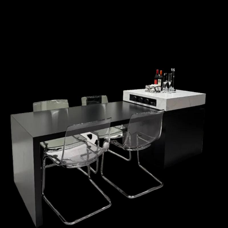 Service extensible Table à manger Mobile café cuisine Restaurant Table à manger luxe intelligent Mes