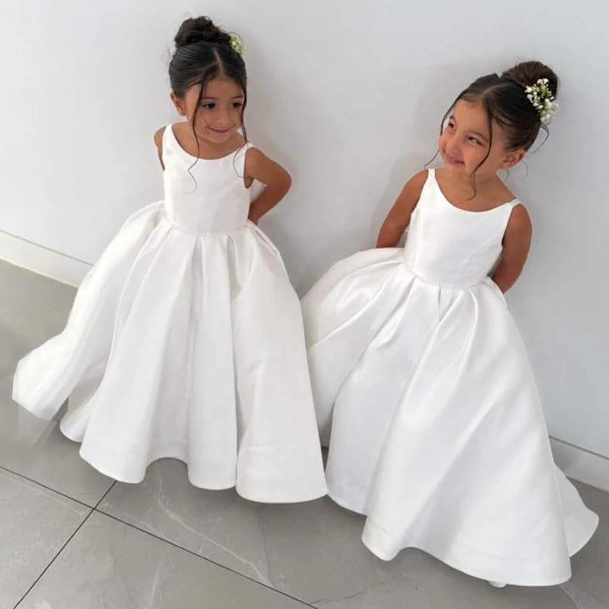 Robe de soirée de baptême pour filles, élégante, avec nœud, à la mode, pour mariage, demoiselles d'h