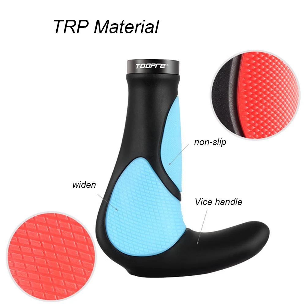 Poignée guidon vélo TPR antichoc - Poignée caoutchouc VTT avec klaxon intégré - Verrouillage bilatéral