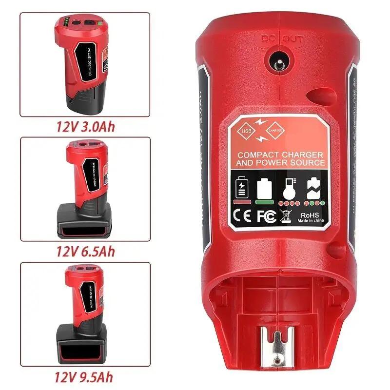 Source d'alimentation de remplacement pour chargeur de batterie Milwaukee 12V 48-59-1201 49-24-231,