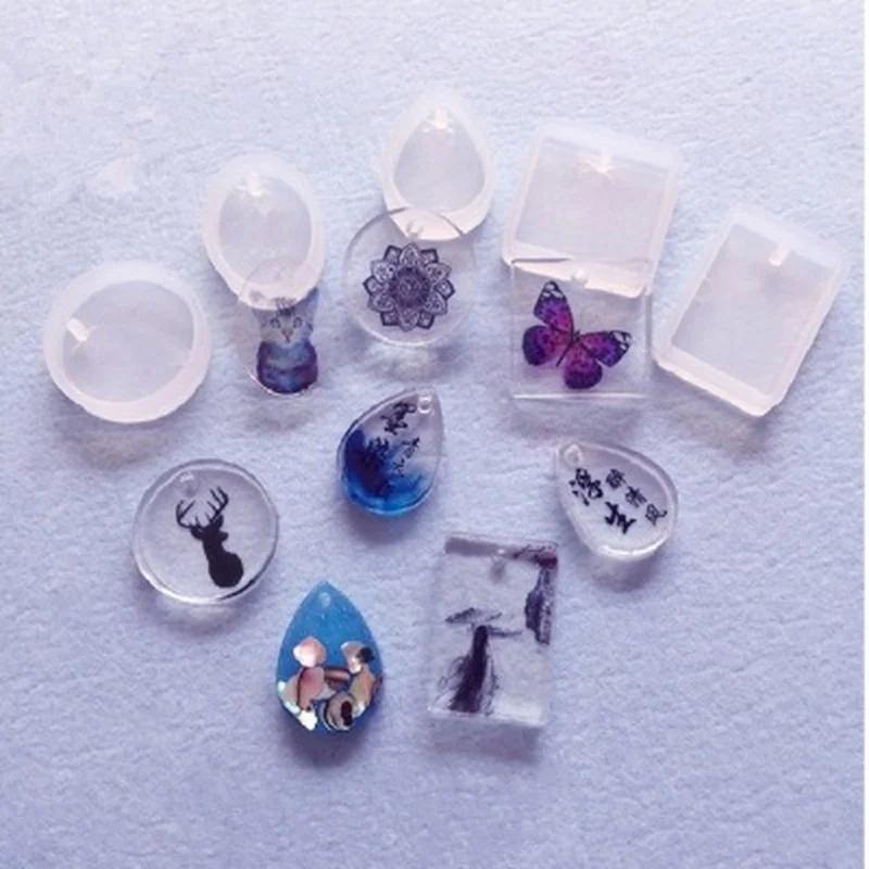 Kit de moules en Silicone pour pendentif porte-clés, bricolage, avec porte-clés, artisanat d'art, ou