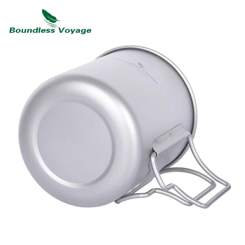 Tasse en titane de Voyage sans limites de 420 ml avec passoire et couvercle tasse à thé monocouche d